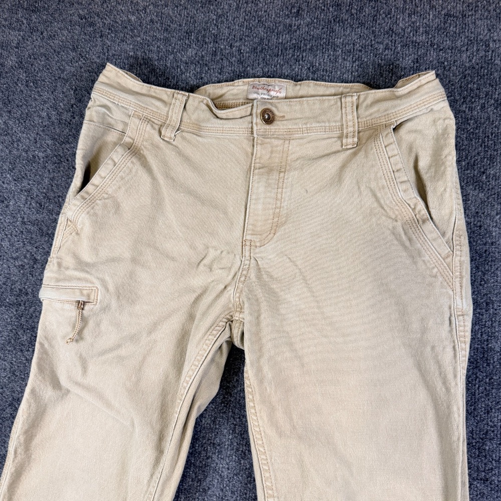 Weatherproof Vintage Flex Utility‎ Pants Mens 34x29 Beige Cotton Relaxed Fit